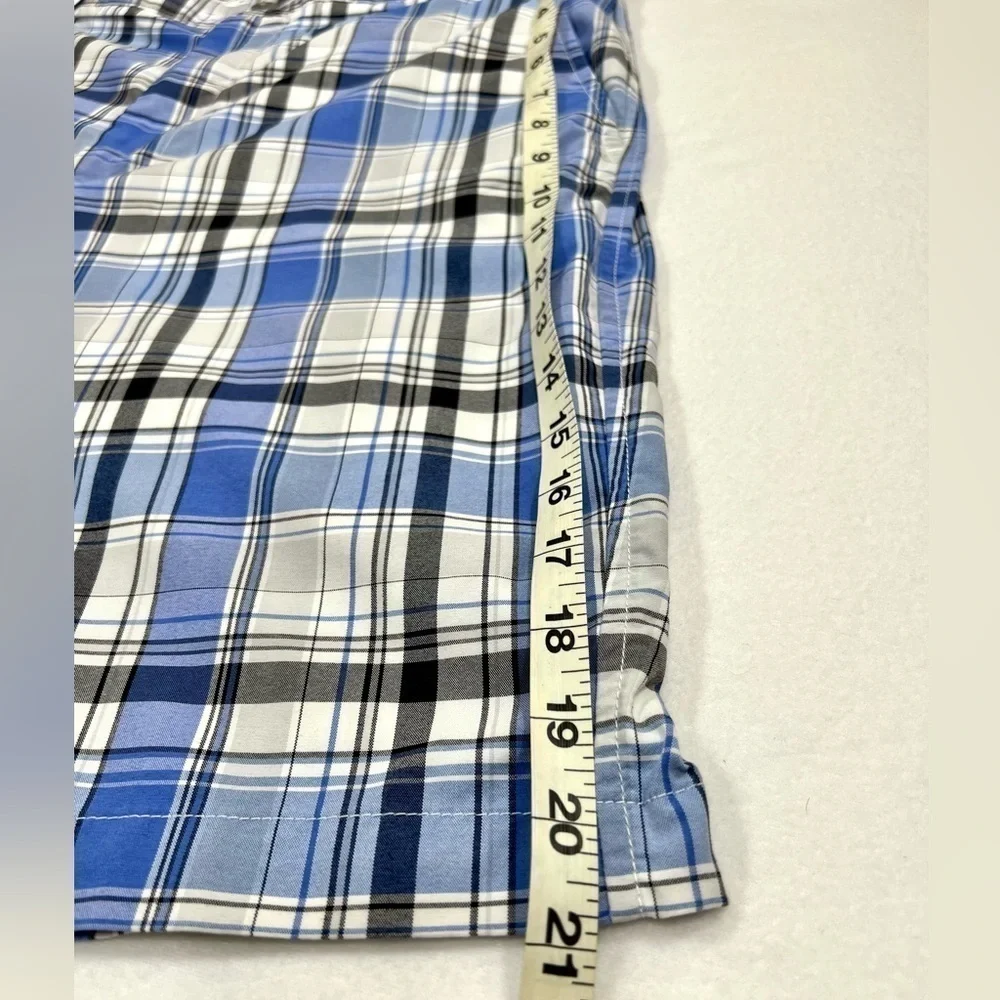 FOOTJOY Men’s Blue Black Plaid Golf Golfer‎ Golfing Preppy Shorts Size 34 Waist